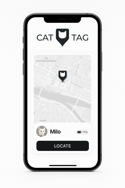 CAT-TAG: Ultralight GPS Tracker Cat Collar with Breakaway Safety